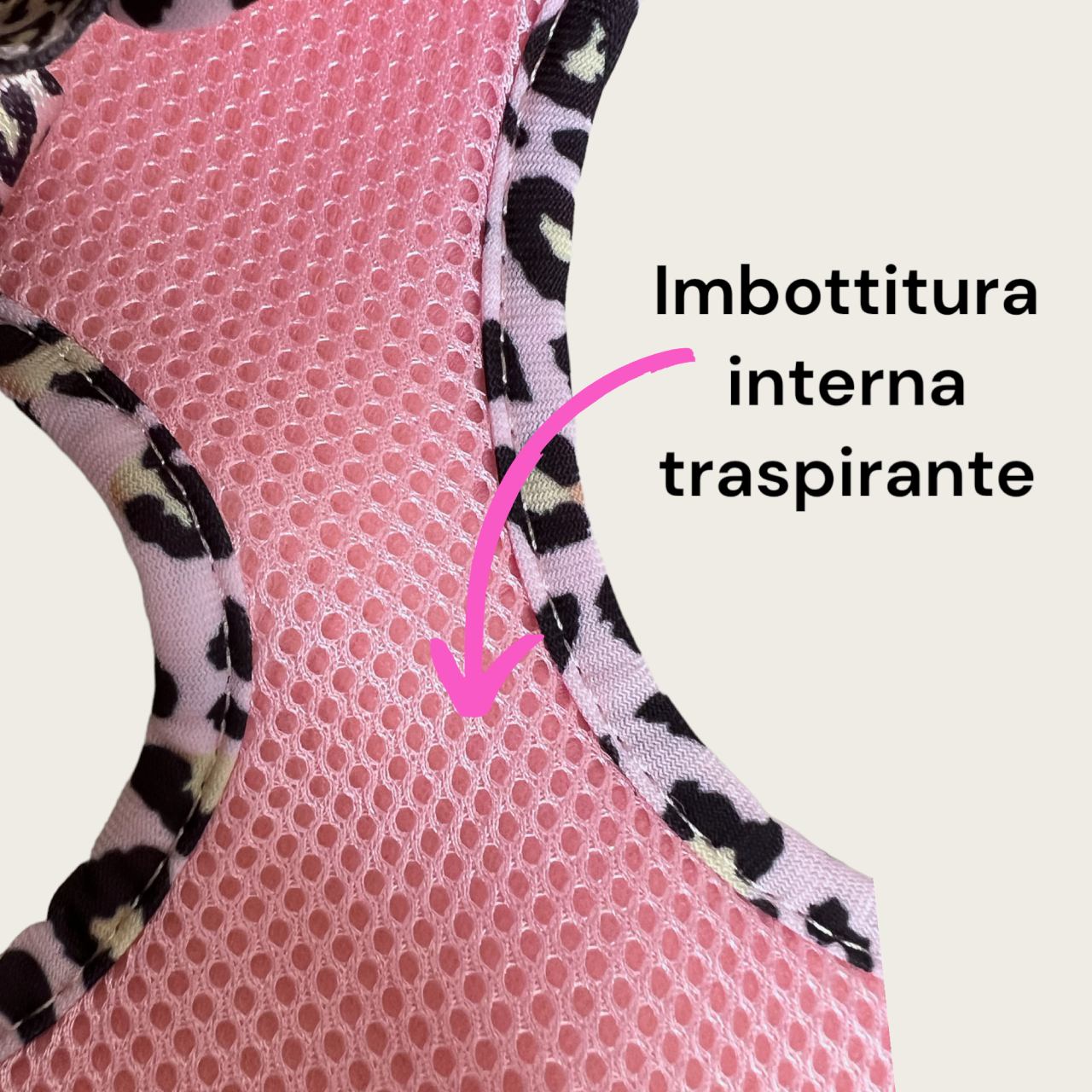 Pettorina ad H Regolabile Lux Leopard - Fuori taglia