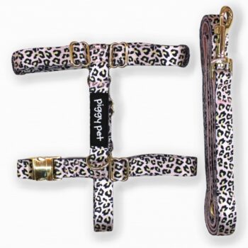 Set Pettorina Strap e Guinzaglio Lux Leopard Set Pettorina Strap e Guinzaglio Lux Leopard