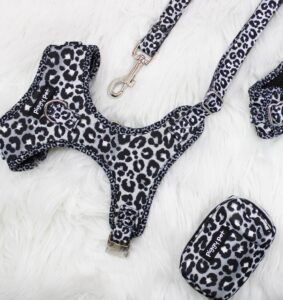 Pettorina ad H Regolabile Silver Lux Leopard