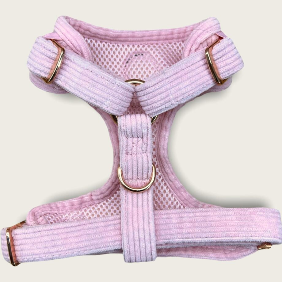 Pettorina ad H Regolabile Luxury Velvet - Pink