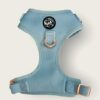 Luxury Velvet Adjustable H Harness - Blue