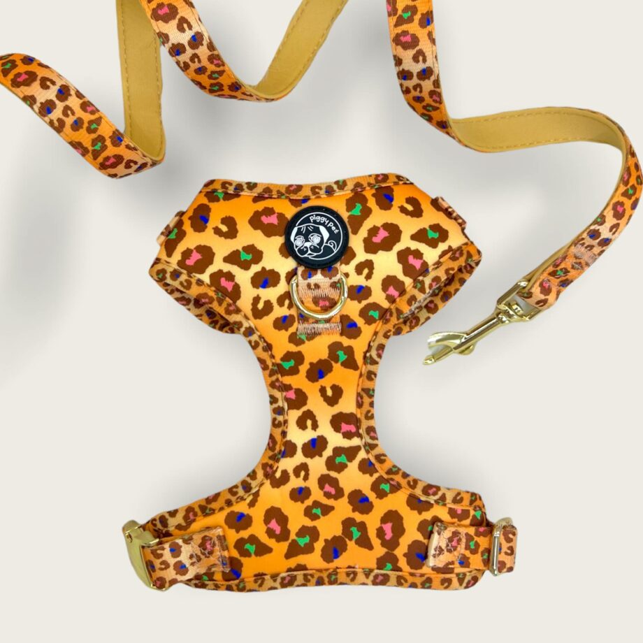 Adjustable H Harness and Wild Safari Leash Set