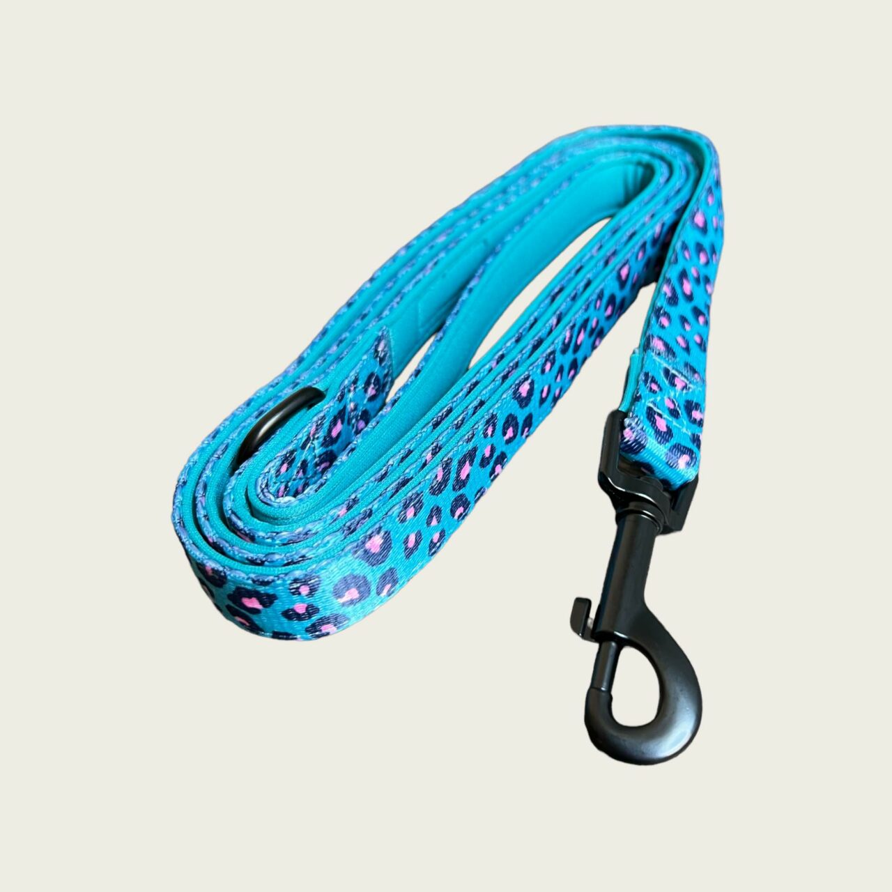 Set Pettorina 3 clip, Guinzaglio e Porta Sacchetti Aqua Leopard