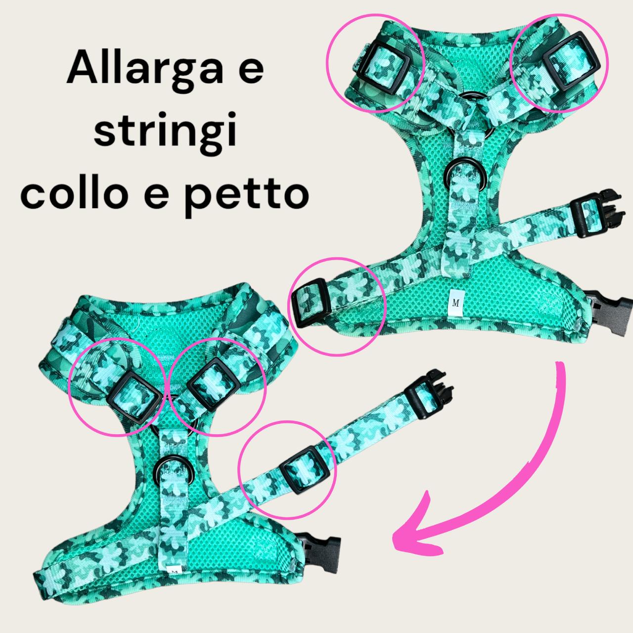 Pettorina ad H Regolabile Green Camo