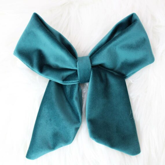 Green Velvet Sailor Bow