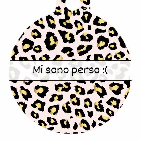 Medaglietta in alluminio Lux Leopard