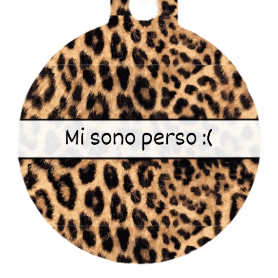 Medaglietta in alluminio Wild Leopard