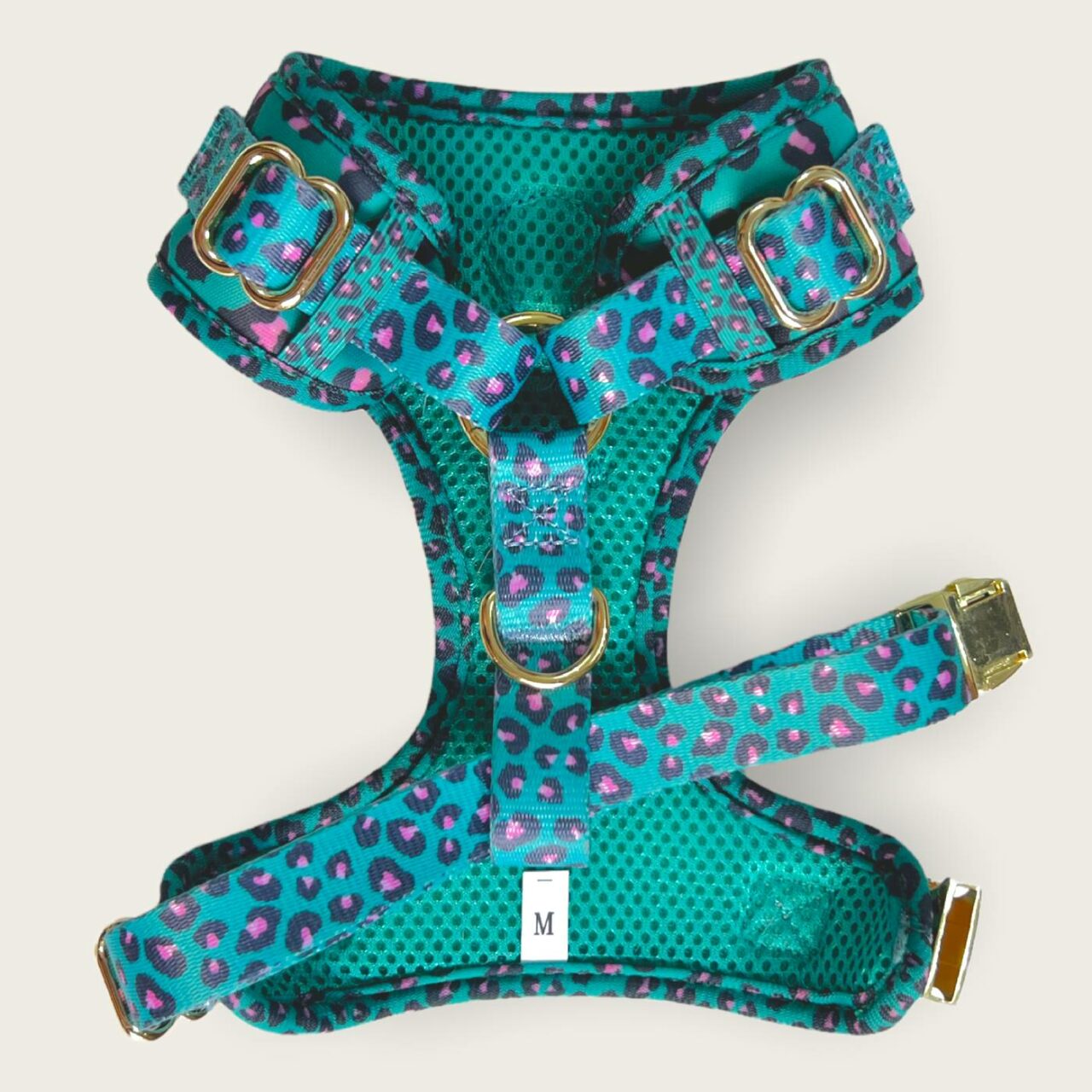 Set Pettorina ad H Regolabile e Guinzaglio Aqua Leopard