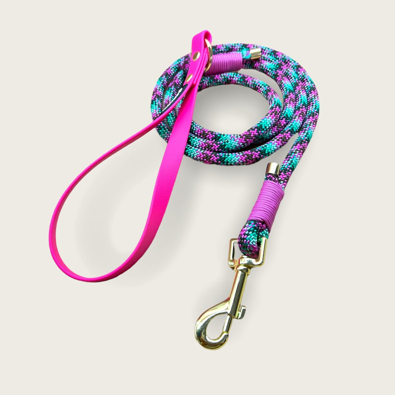 Guinzaglio in corda Aqua Pink