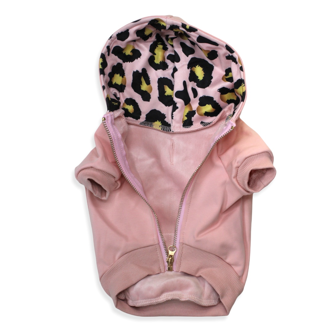 Felpa Lux Leopard con zip