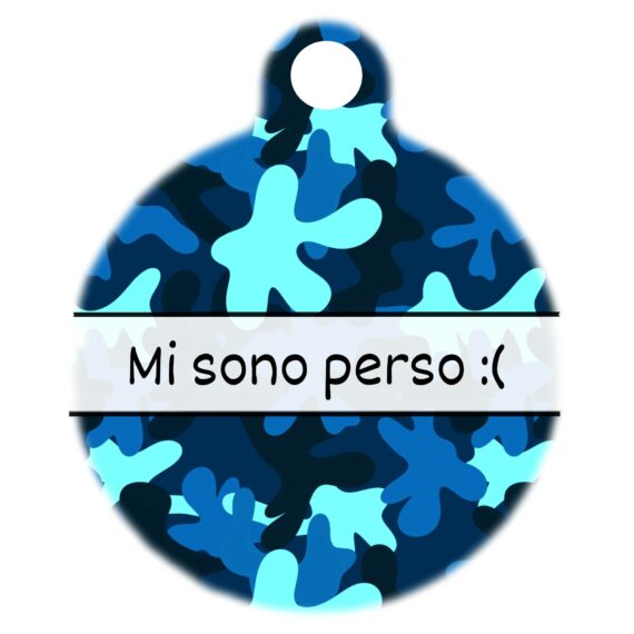 Medaglietta in alluminio Blue Camo