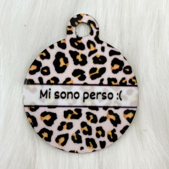 Medaglietta in alluminio Lux Leopard