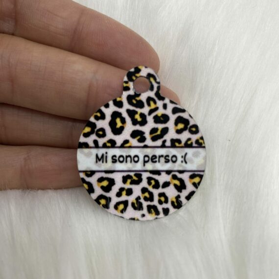 Medaglietta in alluminio Lux Leopard