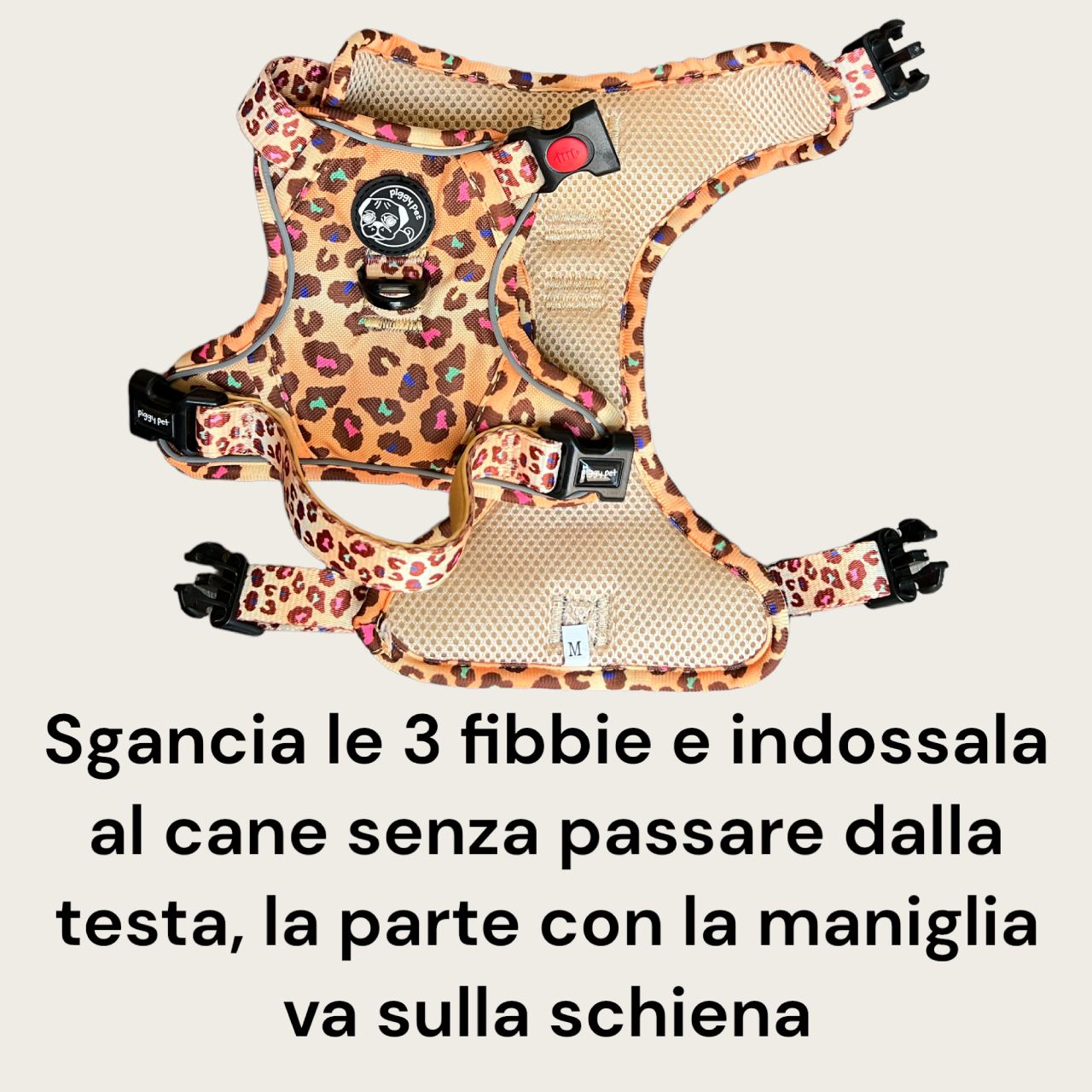 Set Pettorina 3 clip, Guinzaglio e Porta Sacchetti Wild Safari