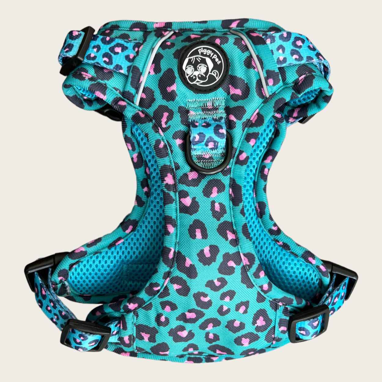 Pettorina 3 clip Aqua Leopard