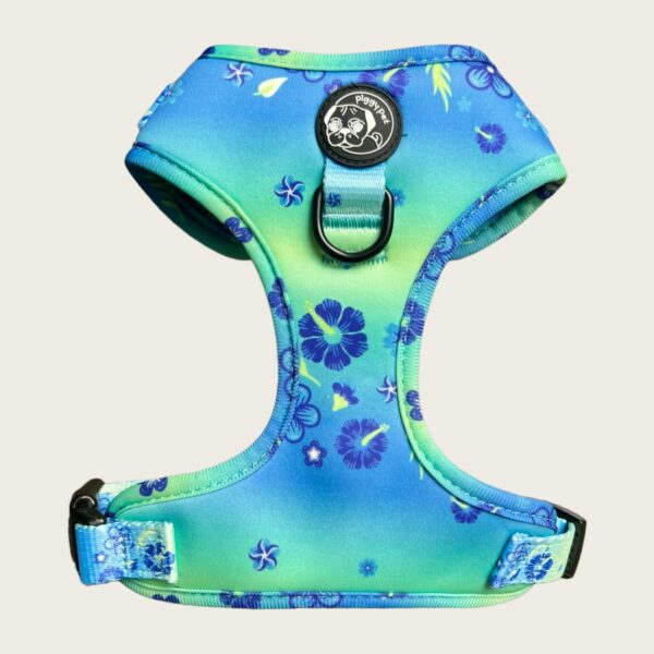 Adjustable H-Harness Flower Power Blue