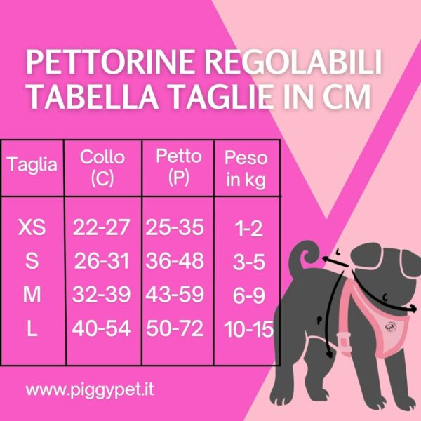 TAGLIA L Pettorina ad H Regolabile Violet Cheetah TAGLIA L Pettorina ad H Regolabile Violet Cheetah