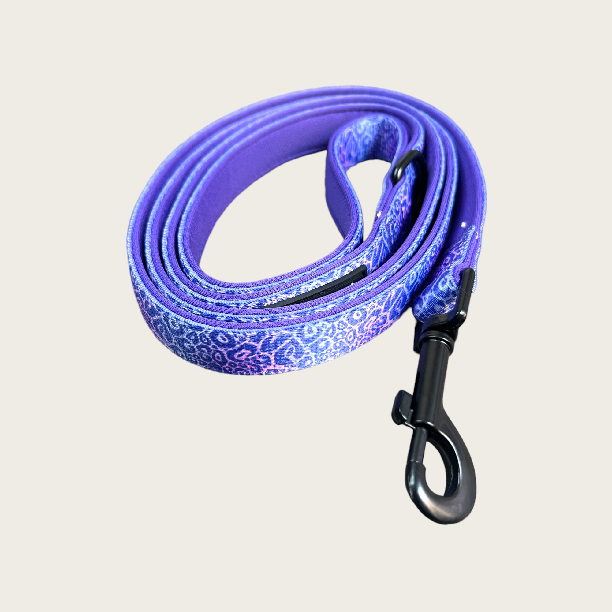 Violet Cheetah Leash