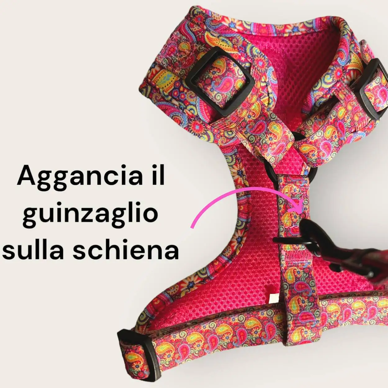 Pettorina ad H Regolabile Colorful Paisley