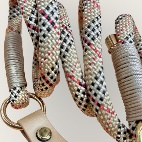 Guinzaglio in corda Golden Tartan