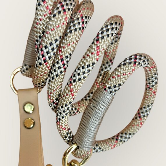 Guinzaglio in corda Golden Tartan