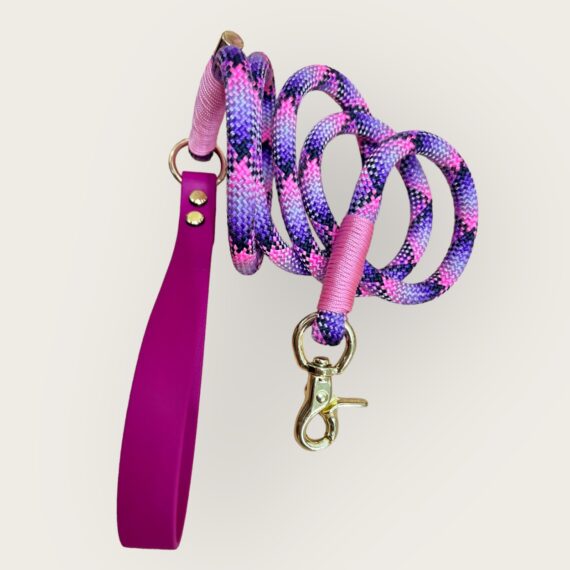 Guinzaglio in corda Tartan Magenta