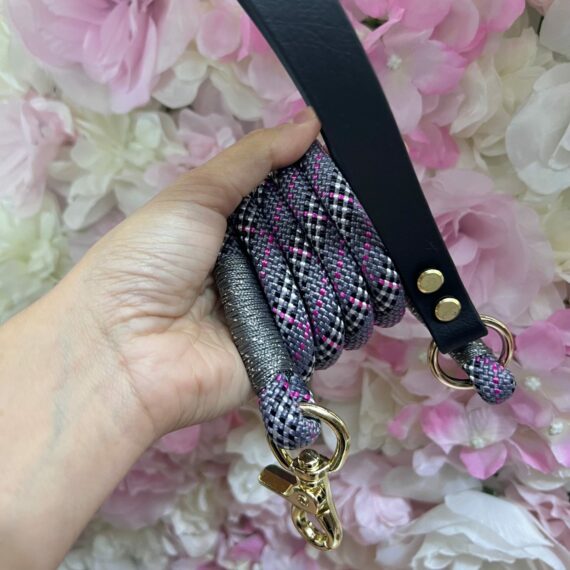 Guinzaglio in corda Tartan Shine Black