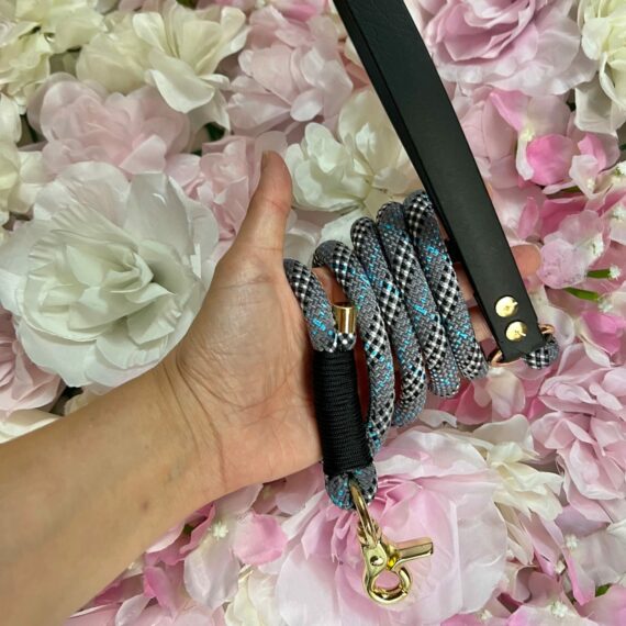 Guinzaglio in corda Tartan Blue