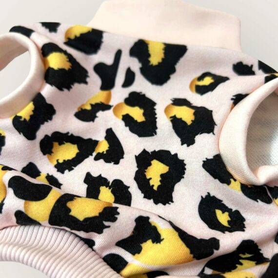 Felpa Dolcevita Lux Leopard