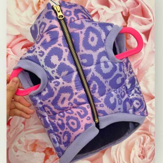 Piumino Violet Cheetah