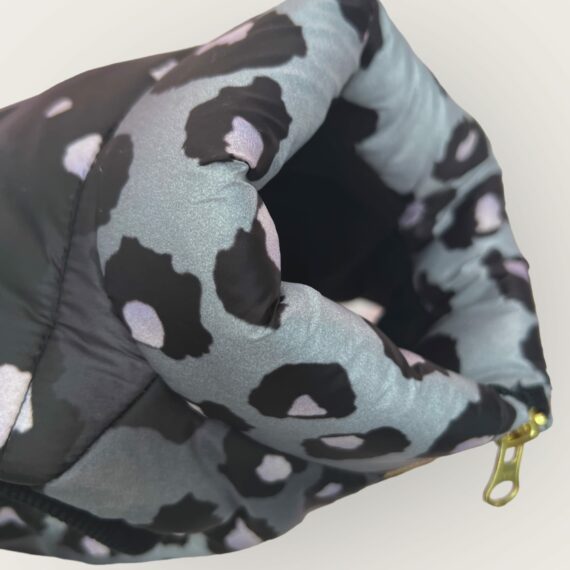 Piumino Black Leopard