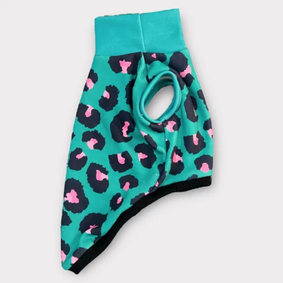 Felpa Dolcevita Aqua Leopard