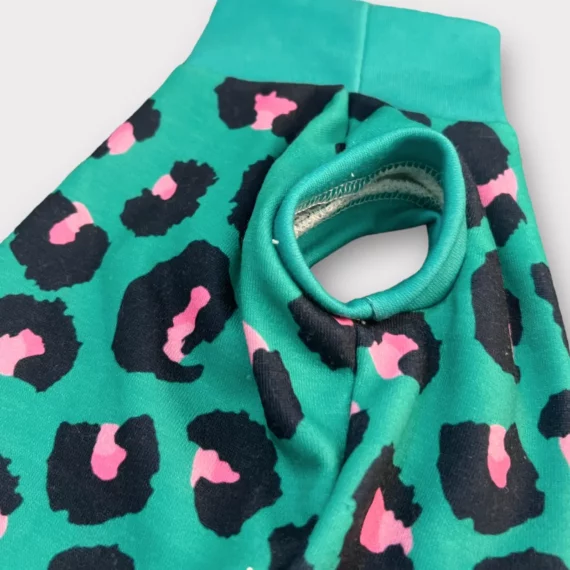 Felpa Dolcevita Aqua Leopard