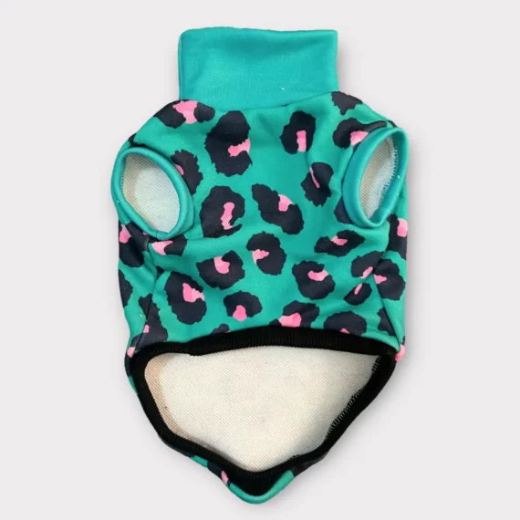 Felpa Dolcevita Aqua Leopard