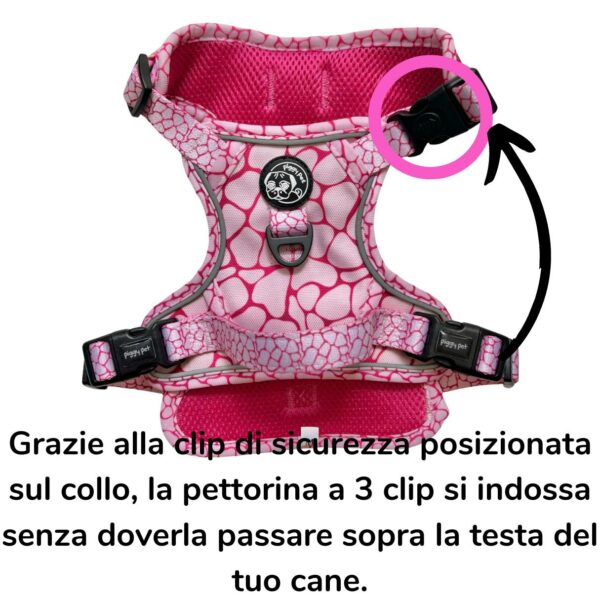 Pettorina 3 clip Rosy Marble Pettorina 3 clip Rosy Marble