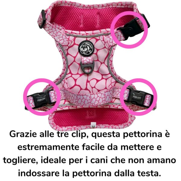 Pettorina 3 clip Rosy Marble Pettorina 3 clip Rosy Marble