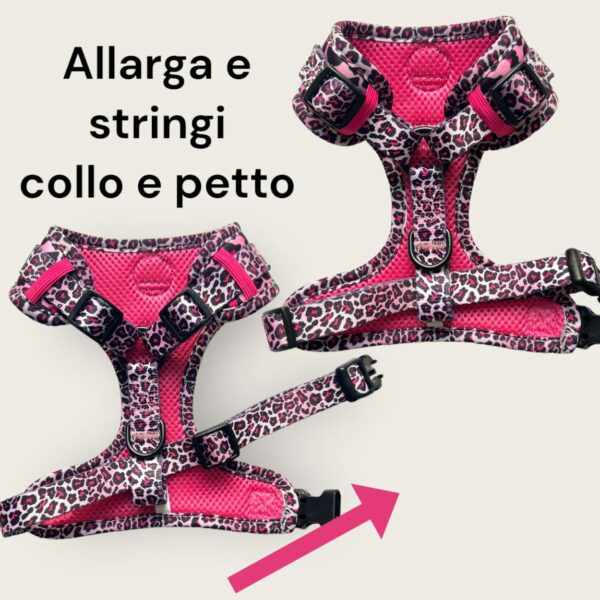 Pettorina ad H Morbida Pink Leopard Pettorina ad H Morbida Pink Leopard