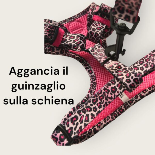 Pettorina ad H Morbida Pink Leopard Pettorina ad H Morbida Pink Leopard