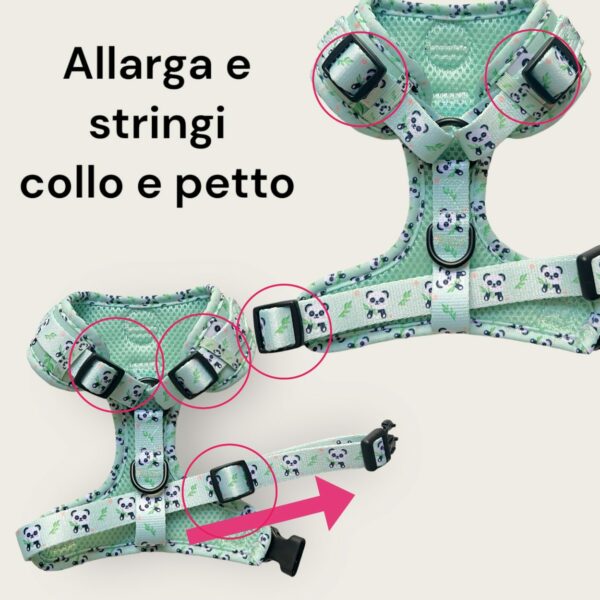 Pettorina ad H Regolabile Panda Zen