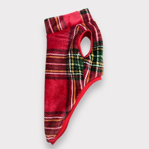 Pile Pelliccia Tartan Rosso e Verde