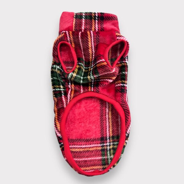 Pile Pelliccia Tartan Rosso e Verde