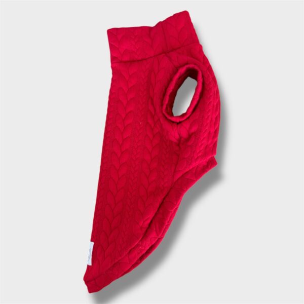 Maglione a Coste Rosso