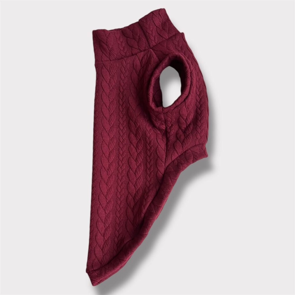 Maglione a Coste Bordeaux