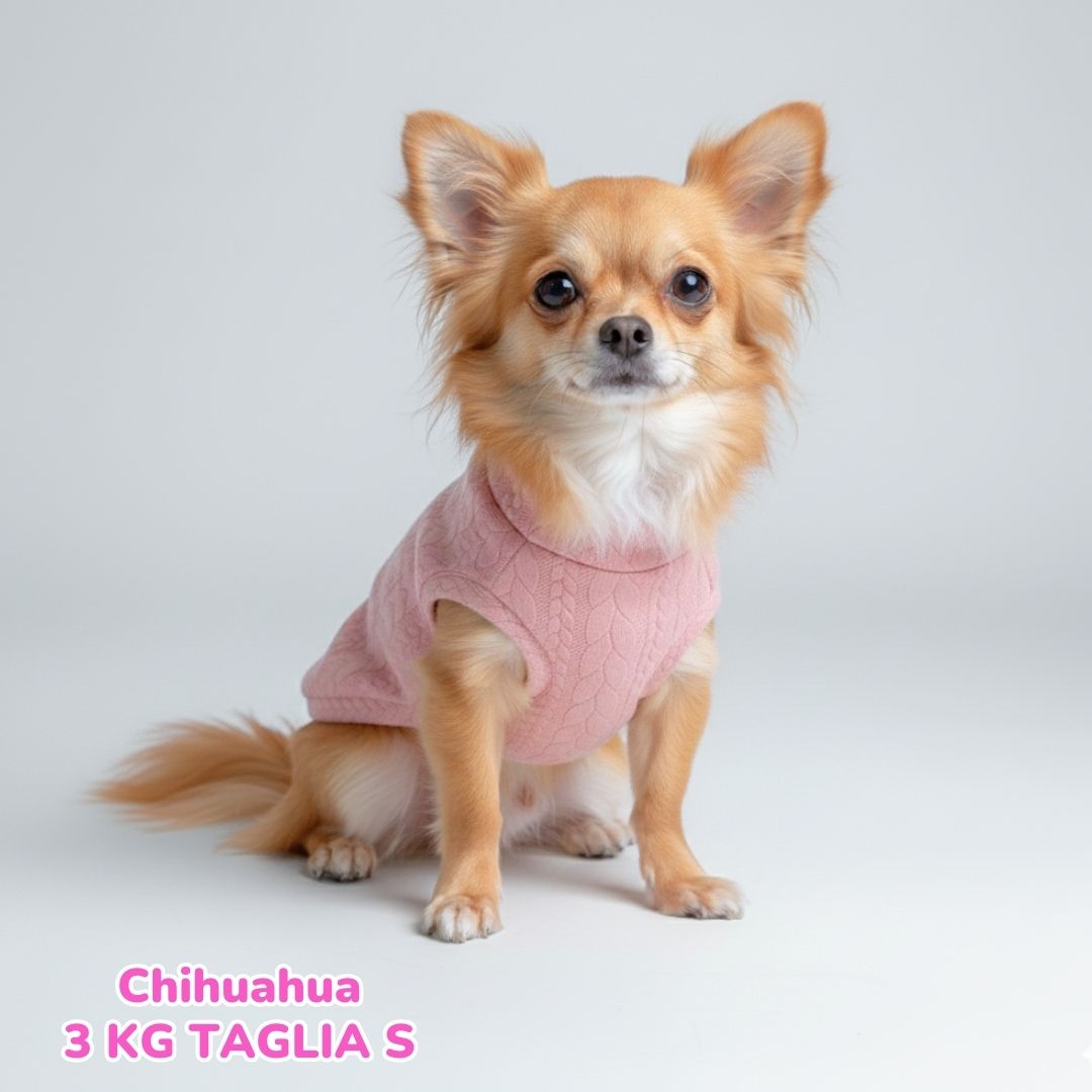 Maglione a Coste Rosa