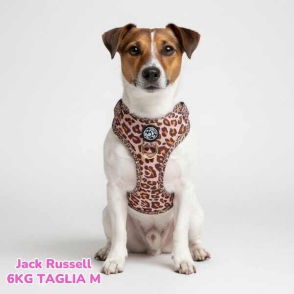 Pettorina ad H Morbida Golden Leopard