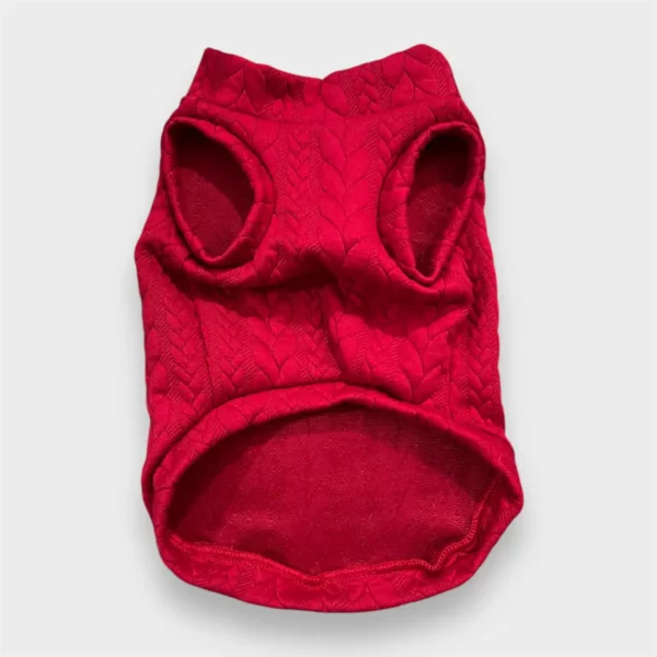 Maglione a Coste Rosso