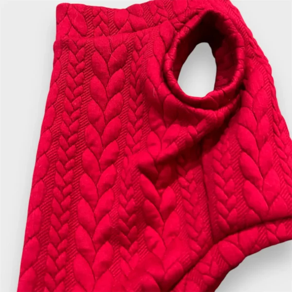 Maglione a Coste Rosso