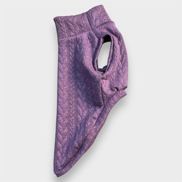 Maglione a Coste Violetto