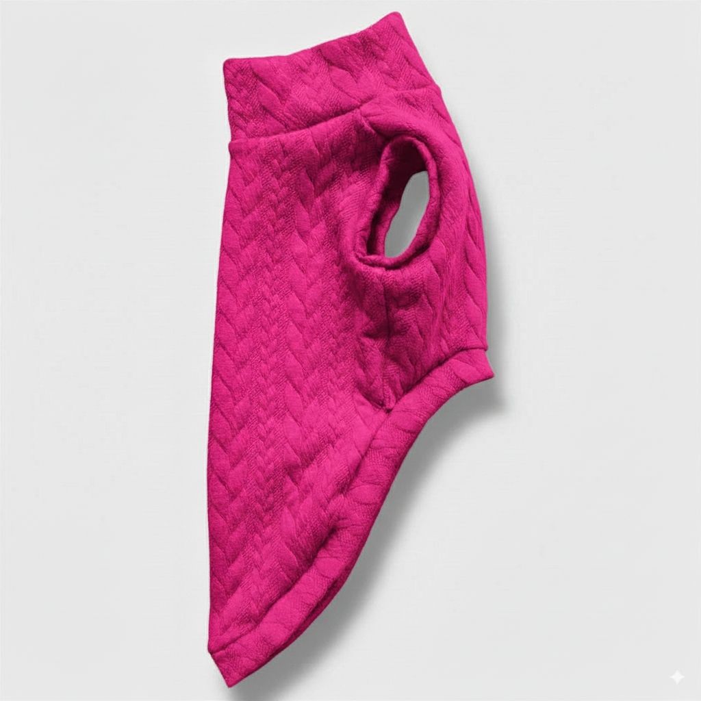 Maglione a Coste Fucsia