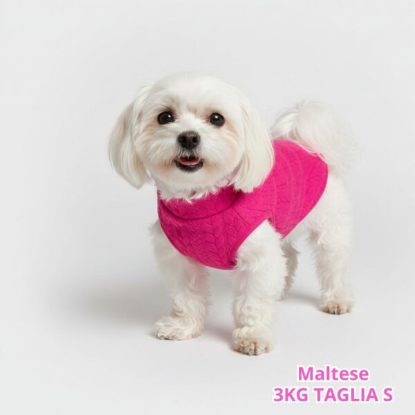 Maglione a Coste Fucsia